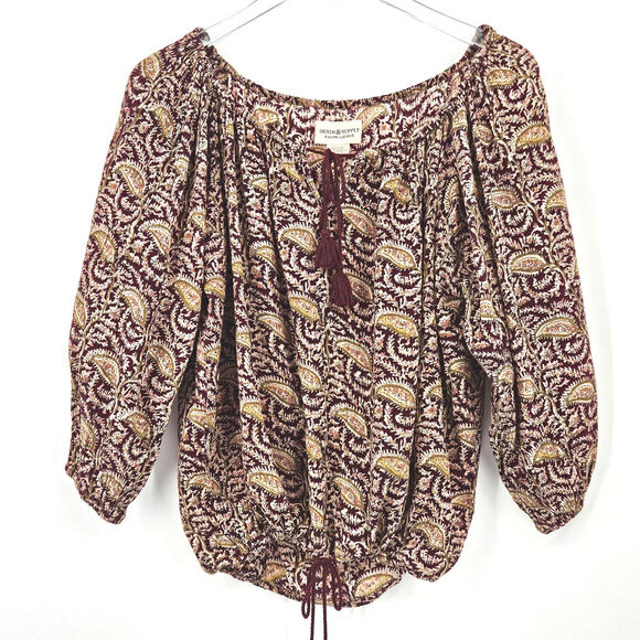 Denim & Supply Ralph Lauren Paisley Printed Blouse Top XXS - Picture 1 of 7